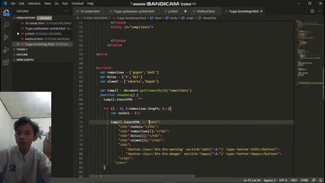 Edit dan hapus javascript смотреть онлайн