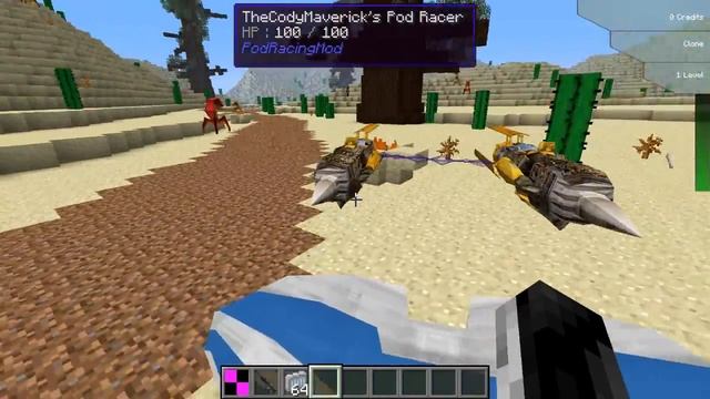 Minecraft | POD RACER MOD Showcase! (Star Wars Mod, Pod Racers, Anakin Skywalker) смотреть онлайн