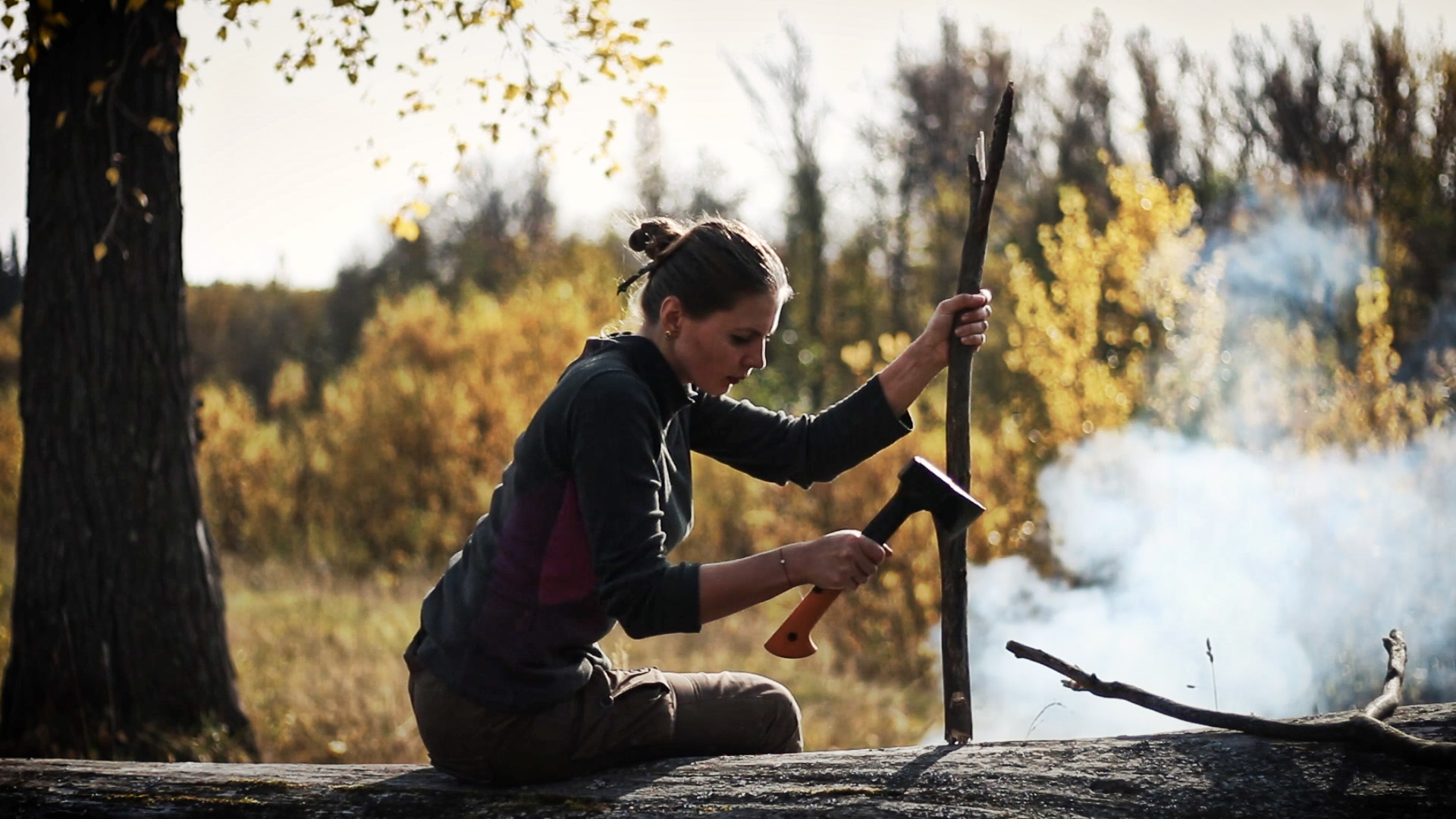 Приготовила на костре рагу, чай с мятой и булочки с кардамоном