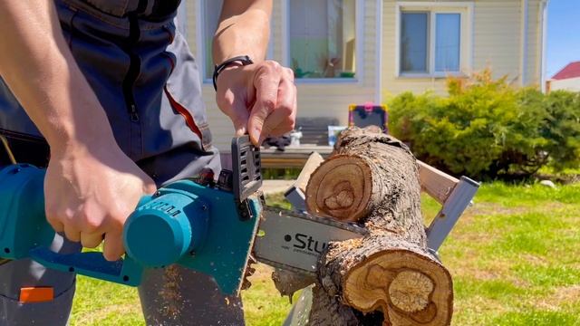 Маленькая цепная пила sturm! CSC1808BL смотреть онлайн