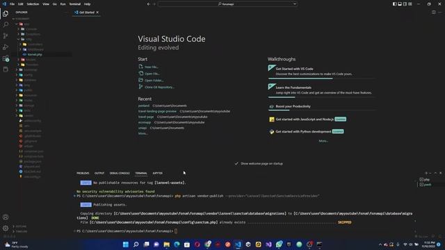 How To Build A Forum APP With Laravel and Flutter - Sanctum Setup смотреть онлайн