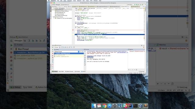 Basic Python Debugging in PyCharm смотреть онлайн