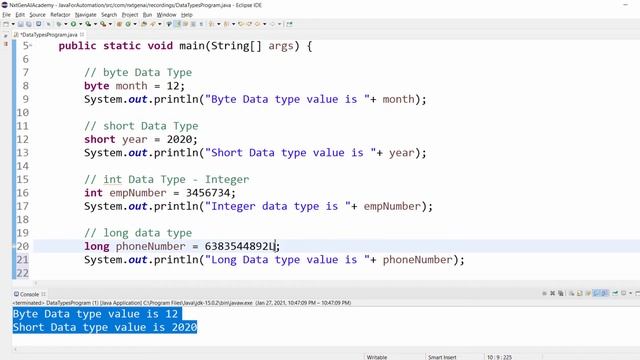 Data Types In Java | Primitive & Non-Primitive | Code Implementation смотреть онлайн