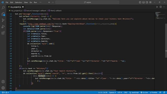 Movie Information and History Telegram Bot with Firebase Integration смотреть онлайн