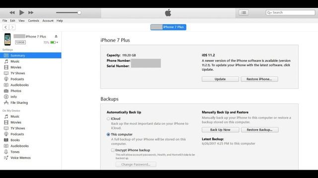 How to Backup iPhone or iPad to Computer Using iTunes смотреть онлайн