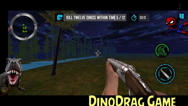 DinoDrag Game Dinosaur Hunter Sniper Shooter - hunting games - Android and iOS Gameplay смотреть онлайн