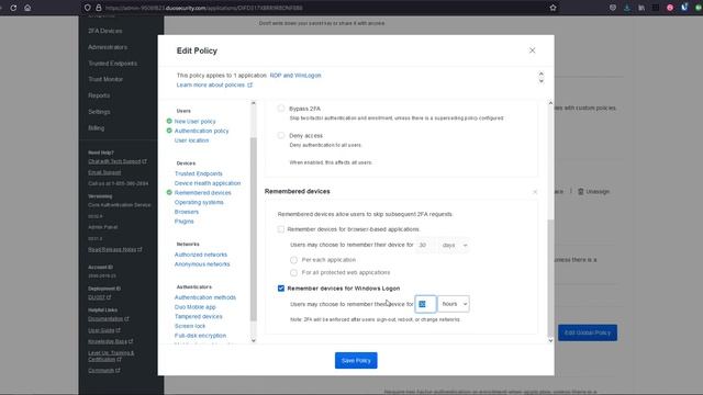Duo 2FA for RDP and Windows Logon - Remember Device Policy смотреть онлайн