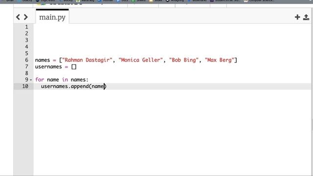 Converting a list of names to a list of usernames in Python смотреть онлайн