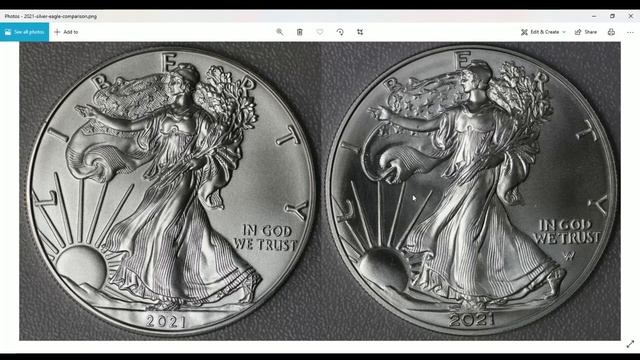 OBVERSE changed! 2021 Type 2 Silver Eagle No W Mint Mark смотреть онлайн