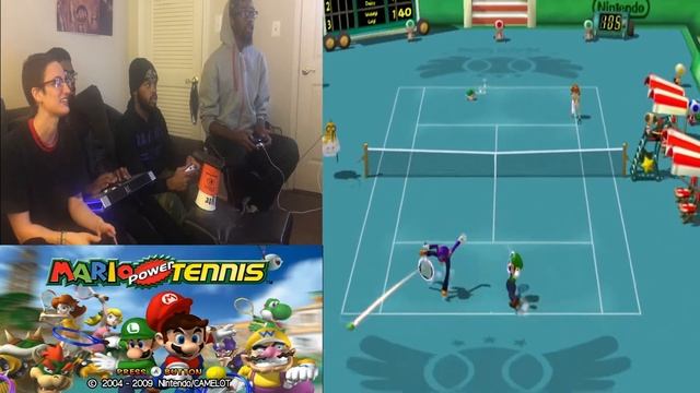 Mario Power Tennis 4 Players Sets of Doubles! смотреть онлайн