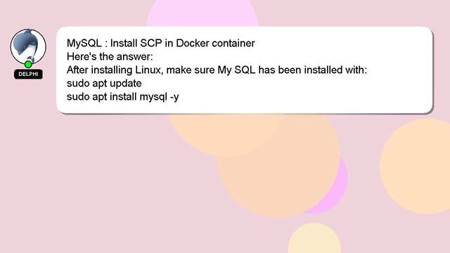 MySQL : Install SCP in Docker container смотреть онлайн
