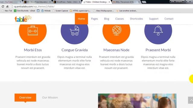 Fable - Children Kindergarten WordPress Theme Preview смотреть онлайн