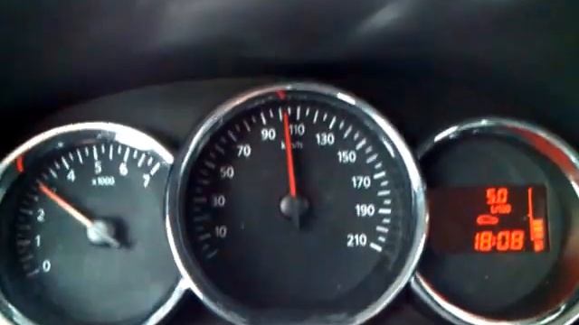 Dacia Lodgy 1.6 8V LPG driving 100km/h on motorway with cruise control on смотреть онлайн