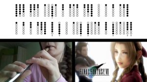 Aerith's Theme (Final Fantasy VII) on Tin Whistle D + tabs tutorial