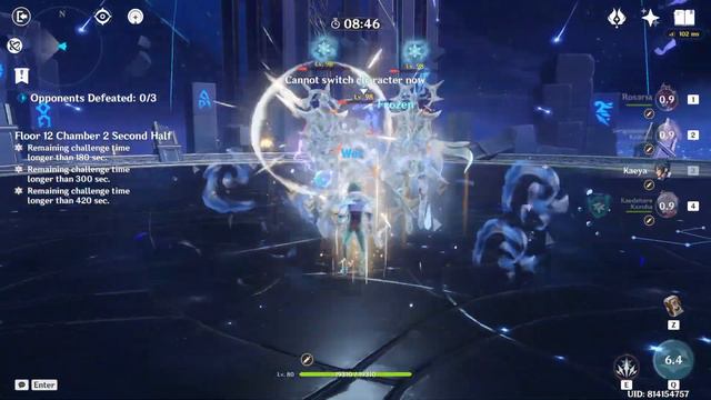 Immortal Freeze Team - Kokomi, Kazuha, Rosaria, Kaeya смотреть онлайн