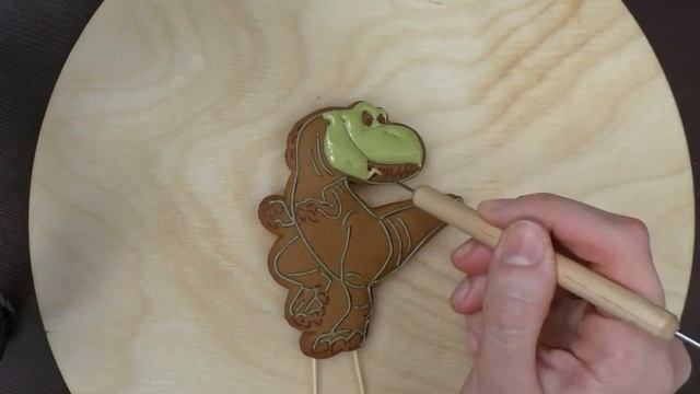 Динозавры. Мастер-класс по пряничному декору для торта. смотреть онлайн