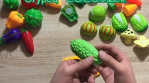 #овощи#учим#малыши#длядетей#фрукты Учим и режем овощи на липучках