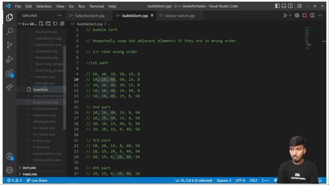 Sorting in Arrays | Complete course in C++ | Amogh Saxena смотреть онлайн