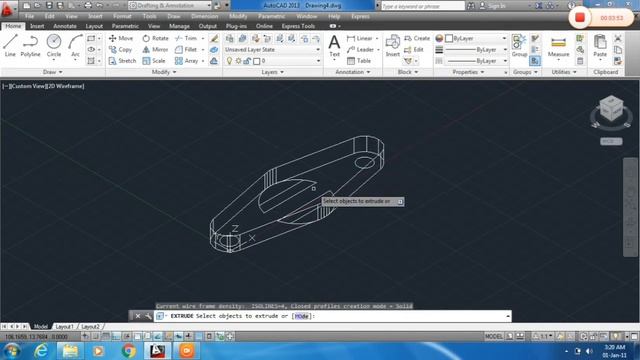 AutoCAD 3D model with explanation Exercise-1 смотреть онлайн