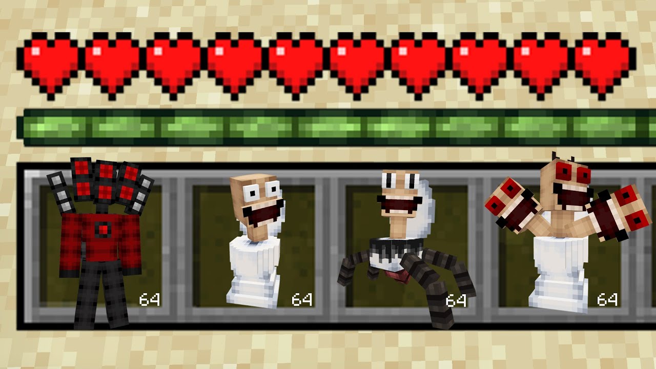 Новый мод СКИБИДИ ТУАЛЕТЫ И КАМЕРАМЕНЫ в майнкрафт ! SKIBIDI TOILET ADDON MINECRAFT BEDROCK MOD смотреть онлайн