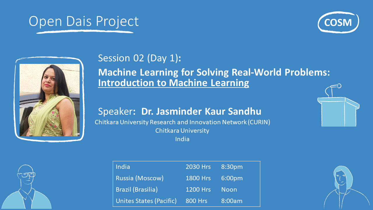 Open Dais 02: Machine Learning For Real-World Problems. Day #1: Introduction To Machine-Learning
