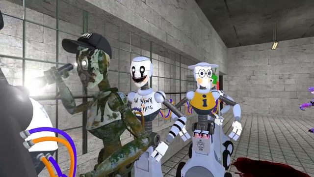 BURNING ALL FNAF Security Breach ANIMATRONICS IN LAVA ON GMOD! смотреть онлайн