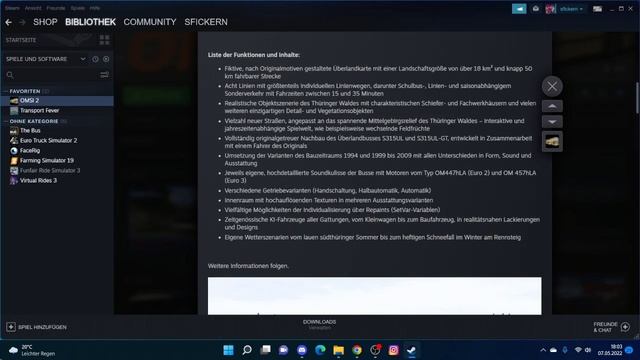 Steam NEWS: OMSI 2. Neues Addon Thüringer Wald  Ankündigung