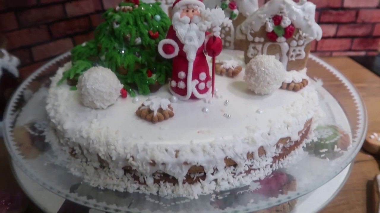 Пряничный торт с абрикосовым джемом☆Жидкий айсинг☆ Новогодняя сказка дома☆ Пряничные вырубки☆ смотреть онлайн