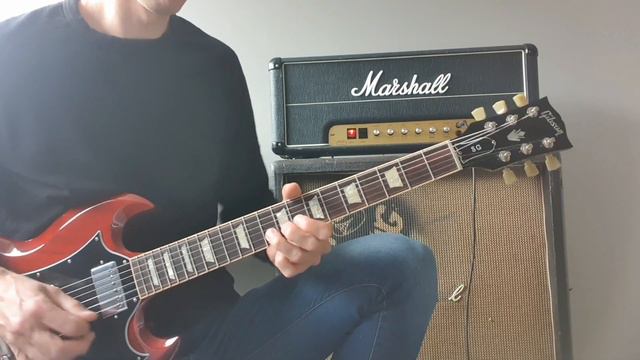 Gibson SG with Brandonwound T-top pickups into a Marshall JMP 2203 смотреть онлайн