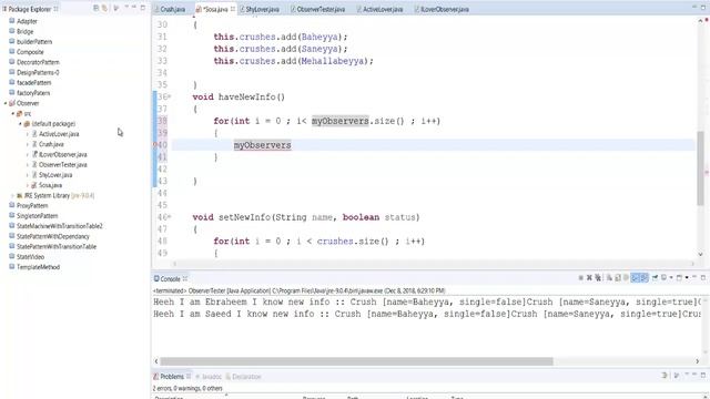 Observer Pattern Java implementation II смотреть онлайн