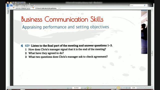 Jon-Eric's class How to talk about job performance part 6 смотреть онлайн