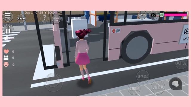 There's a new pink bus | Sakura School Simulator | Gweyc Gaming смотреть онлайн