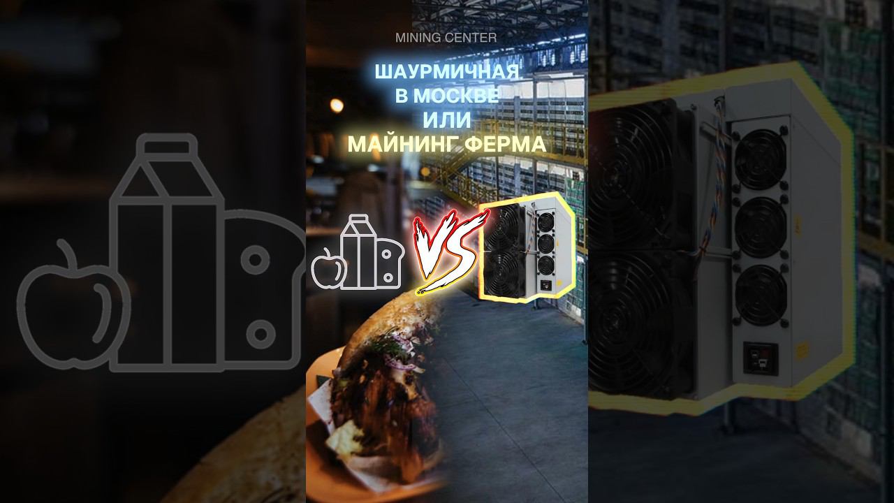 Шаурмичная в Москве или майнинг-ферма? #майнинг #биткоин #криптовалюта #antminer #инвестиции #btc смотреть онлайн