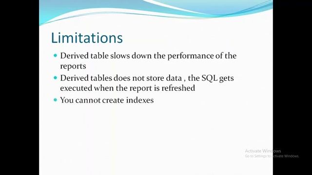 SAP BO Interview Questions: Derived Tables Limitations Part II смотреть онлайн