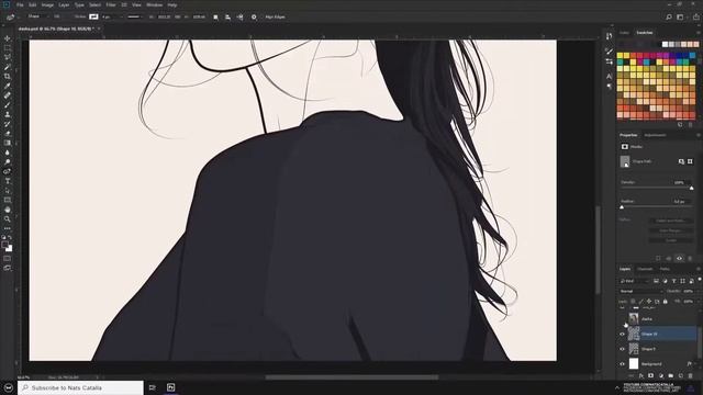 Vector Art Portrait Timelapse (Tutorial) - Dasha Taran [PART 2/2] Adobe Photoshop смотреть онлайн