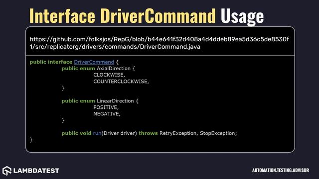 org openqa selenium remote package Interface DriverCommand with examples смотреть онлайн