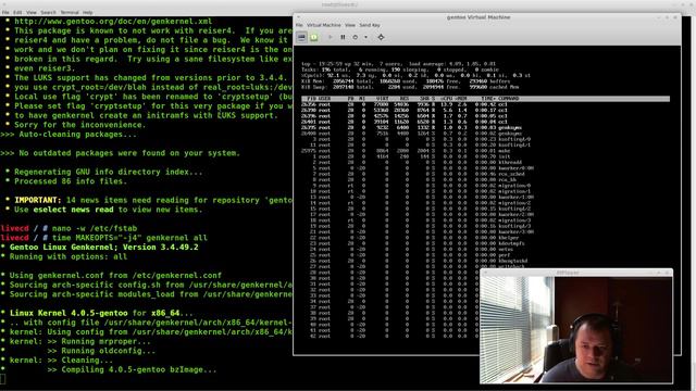 gentoo install inside KVM смотреть онлайн