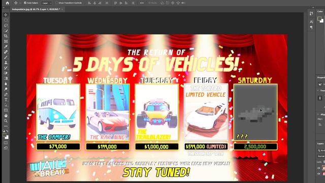 Jailbreak TORERO LIMITED TIME CAR! $599,000 | 5 Days of Vehicles [4] (Roblox Jailbreak) смотреть онлайн
