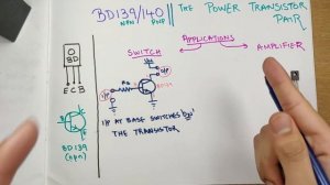 BD139 BD140 Power Transistor Tutorial | How to use? | Pinout