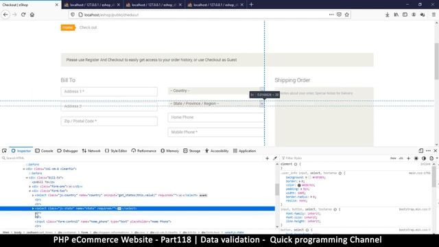 #118 PHP Ecommerce website development | save country and state names | MVC OOP - Quick programming смотреть онлайн