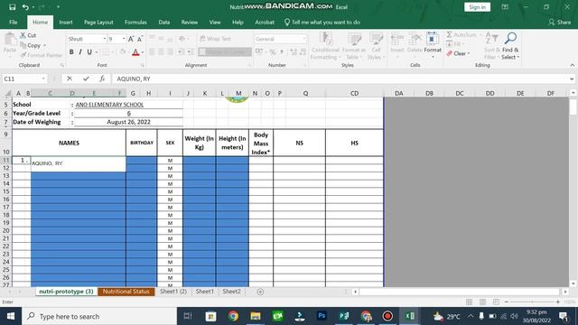 SCHOOL FORM 8_NUTRITIONAL STATUS WITH FORMULA смотреть онлайн