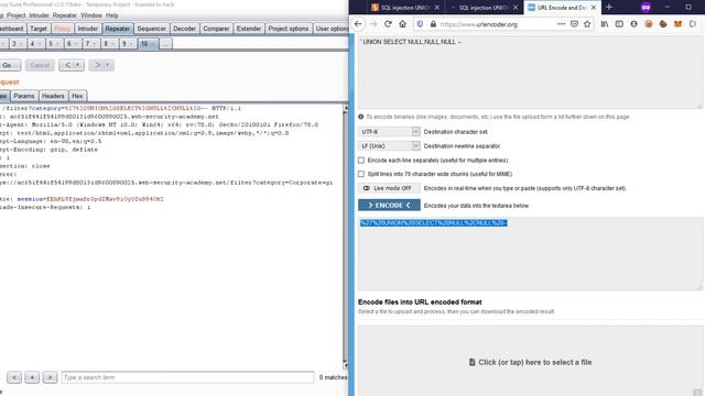 SQL injection UNION attack | PORTSWIGGER смотреть онлайн