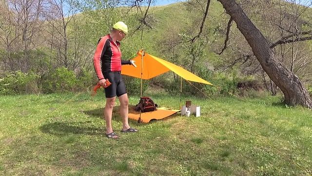 Лёгкий тент для пешего туризма. смотреть онлайн