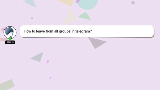 How to leave from all groups in telegram? смотреть онлайн