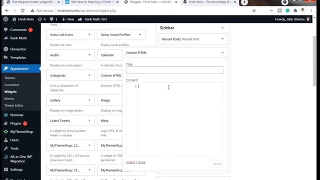 How to Add a Telegram Button in WordPress | WORDPRESS Website me Telegram ka Link Kaise Lagaye смотреть онлайн