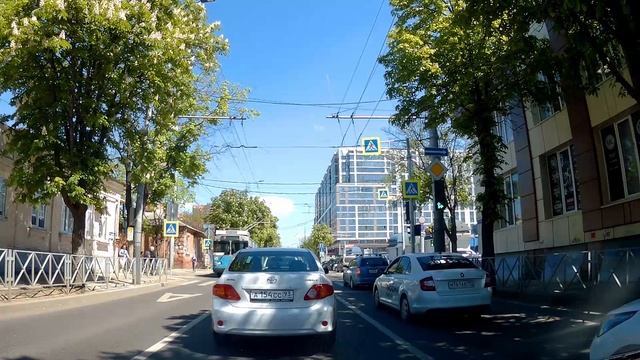 Краснодар - едем по улице Октябрьской от Красина до Северной смотреть онлайн