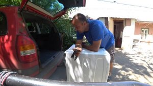 Как погрузить стиралку одному