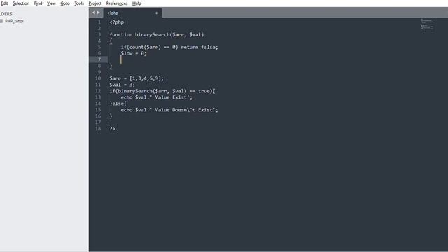 Binary Search In PHP смотреть онлайн