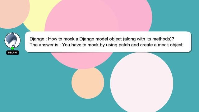 Django : How to mock a Django model object (along with its methods)? смотреть онлайн