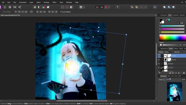 How I made Fallen Angel Photo Edit In Affinity Photo - SPEED ART смотреть онлайн